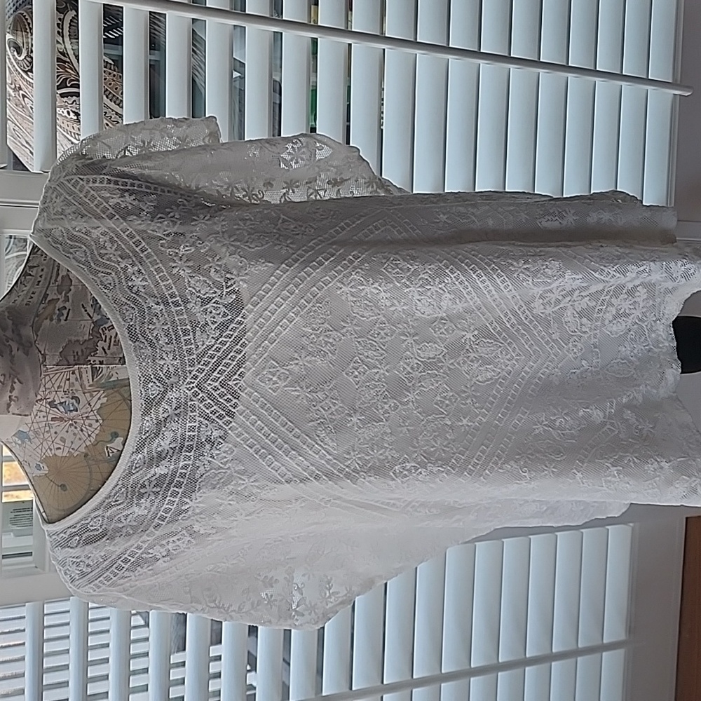Lauren Ralph Lauren Ivory Lace Blouse With Camisole - Size 2X